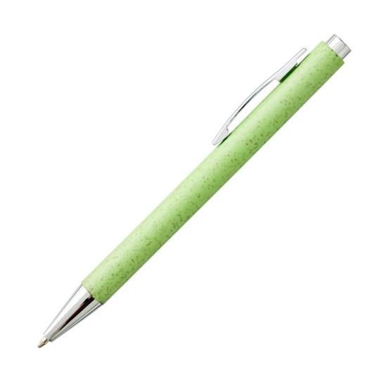 Penna Tual halm, blått bläck med tryck Grön