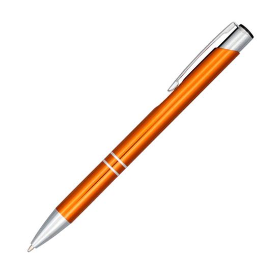 Penna Moneta anodiserat aluminium, svart bläck med tryck Orange