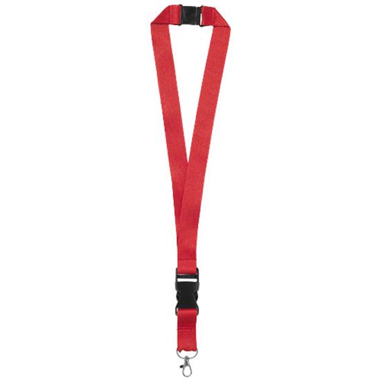 Nyckelband Yogi med avtagbart spänne med tryck Röd
