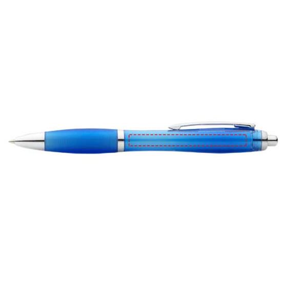 Penna Nash, blått bläck med tryck Aquablå
