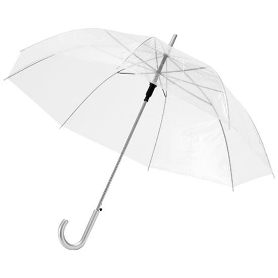 Paraply Kate 23" transparent med tryck Vit