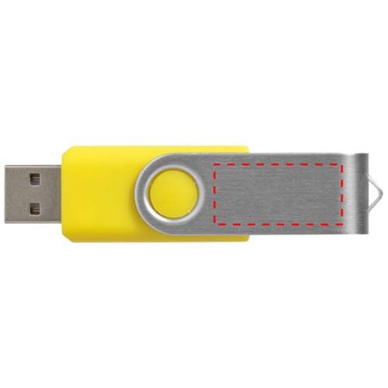 USB-minne Rotate Basic 4GB med tryck Gul