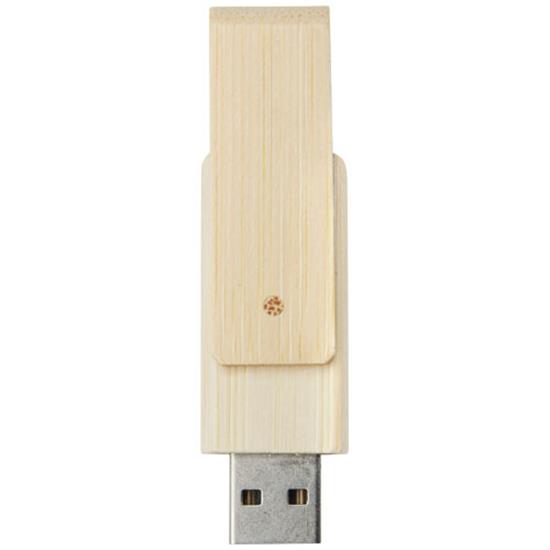 USB-Minne Rotate 16 GB i bambu med tryck Beige