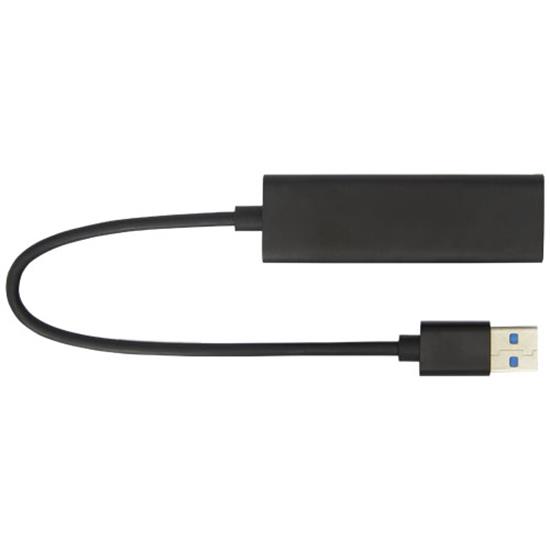 USB-hubb Adapt USB 3.0 med tryck Svart