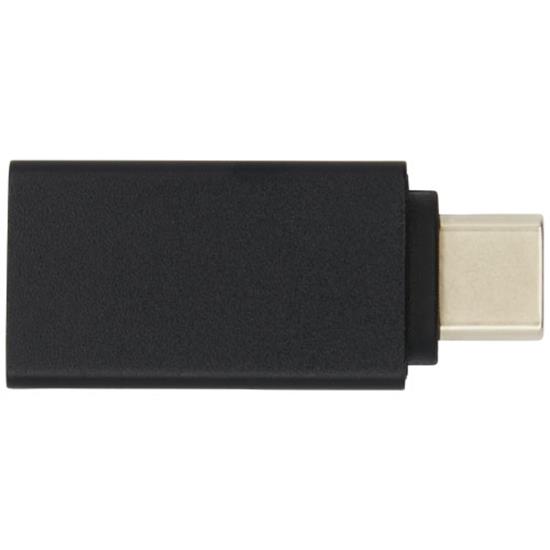USB-C till USB-A Adapt 3.0-adapter med tryck Svart