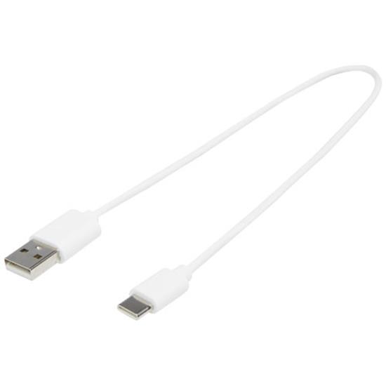 Laddningskabel USB-A till Type-C med tryck Vit