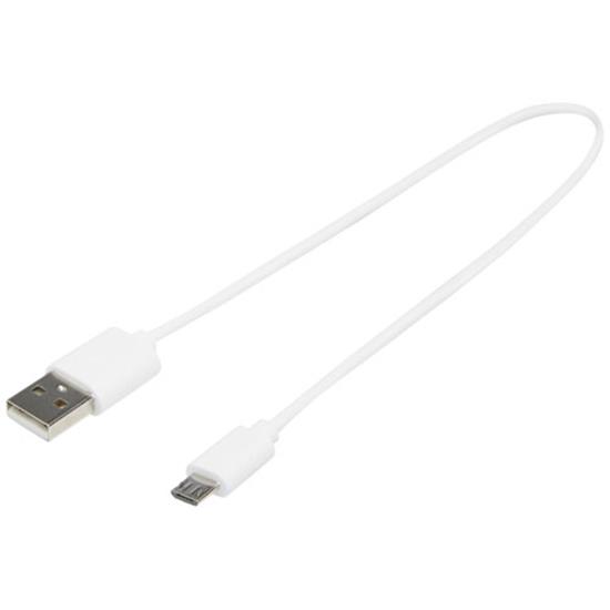 Laddningskabel USB-A till Micro-USB med tryck Vit