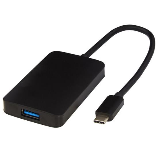 Multimediaadapter ADAPT (USB-A/Type-C/HDMI) med tryck Svart