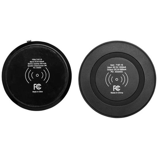 Högtalare Cosmic  Bluetooth® med trådlös laddare med tryck Svart