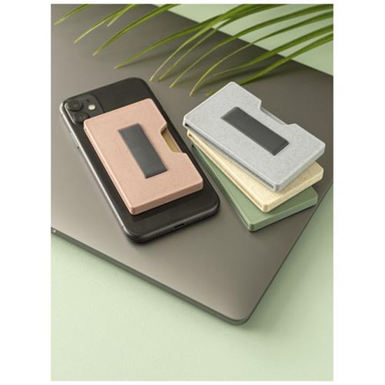 Korthållare Grass RFID för mobilen med tryck Turkos