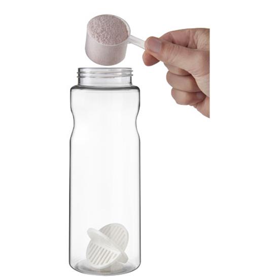 Sportflaska H2O Active® Base 650ml rPET shaker-flaska med tryck Vit