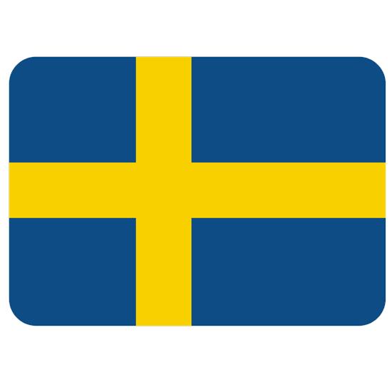 Sverige Svettband med tryck Gul/Blå