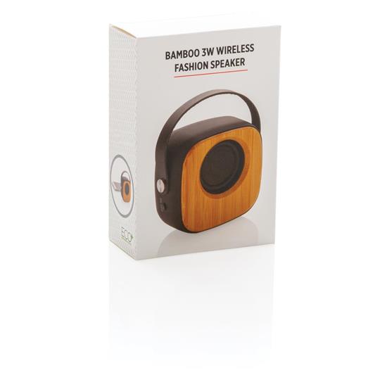Högtalare Bambu 3W Bluetooth® med tryck Svart