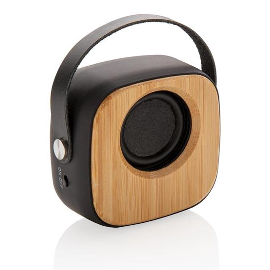 Högtalare Bambu 3W Bluetooth® med tryck Svart