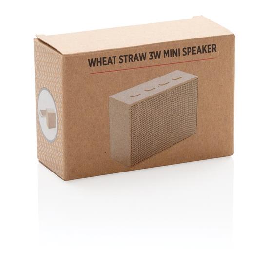 Högtalare mini Wheat Straw 3W Bluetooth® med tryck Brun