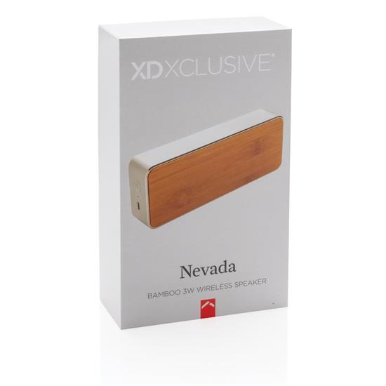 Högtalare Nevada Bambu 3W Bluetooth® med tryck Grå