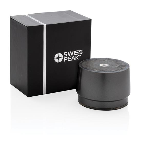 Högtalare Swiss Peak Bas 5W Bluetooth® med tryck Grå