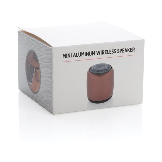 Högtalare Mini Aluminium 3W Bluetooth® med tryck Brun