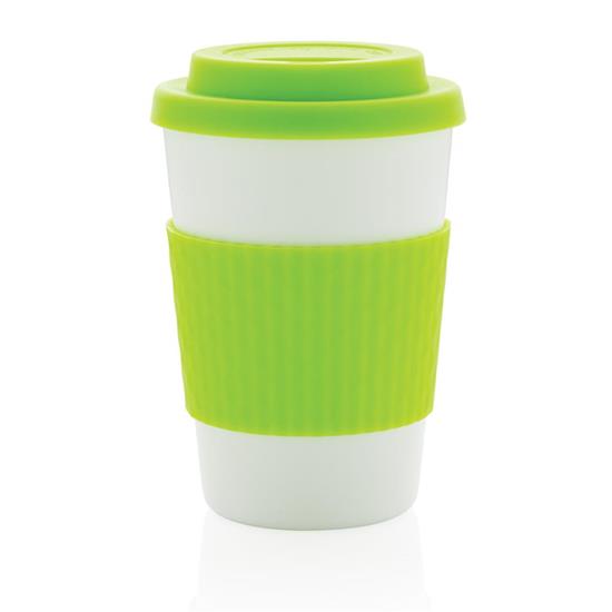 Take-Away Kaffe 270ml med grepp med tryck Grön
