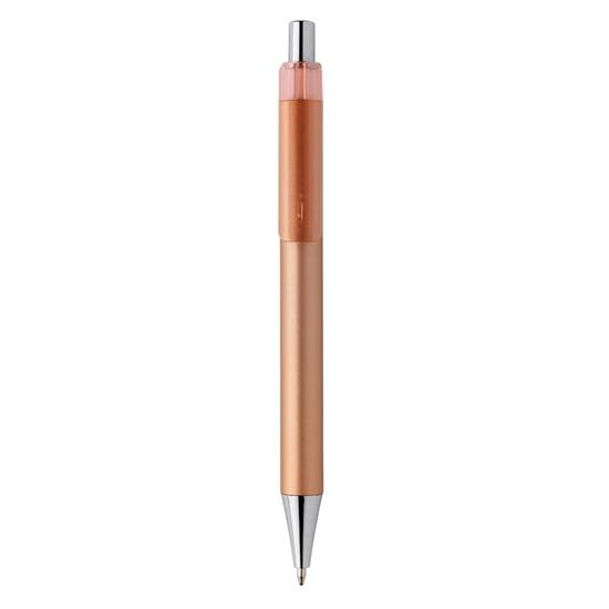 Penna X9 metallic med tryck Brun