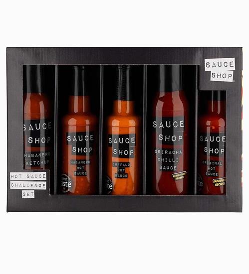 Hot Sauce Challenge Gift Set med tryck Vit