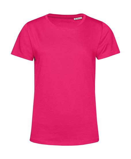 T-shirt B&C #Organic E150 Dam med tryck Magenta Rosa