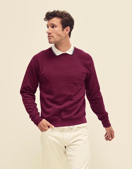 Sweatshirt Classic Raglan med tryck Burgundy