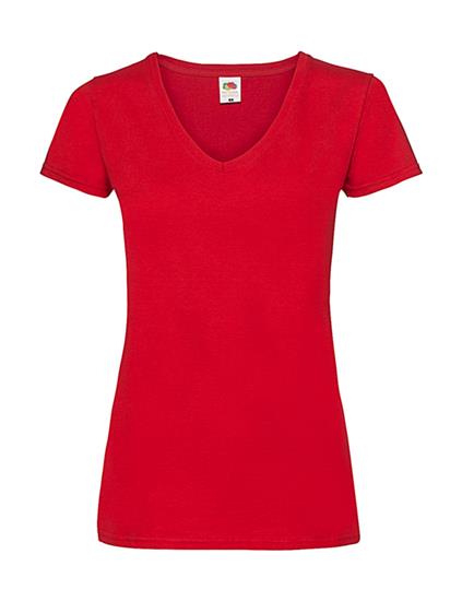 T-shirt Valueweight V-Neck Dam med tryck Röd