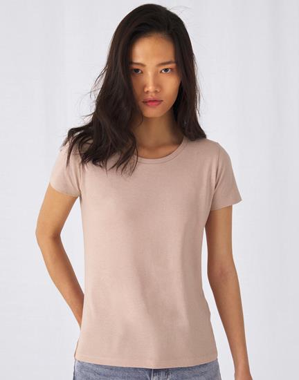 T-shirt B&C Organic Inspire Dam med tryck Millenial Pink