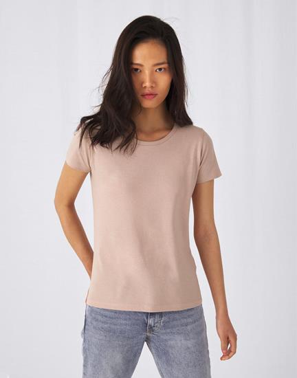 T-shirt B&C Organic Inspire Dam med tryck Millenial Pink
