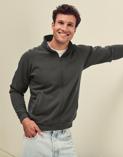 Sweatshirt Classic Zip Jacket med tryck Light Graphite