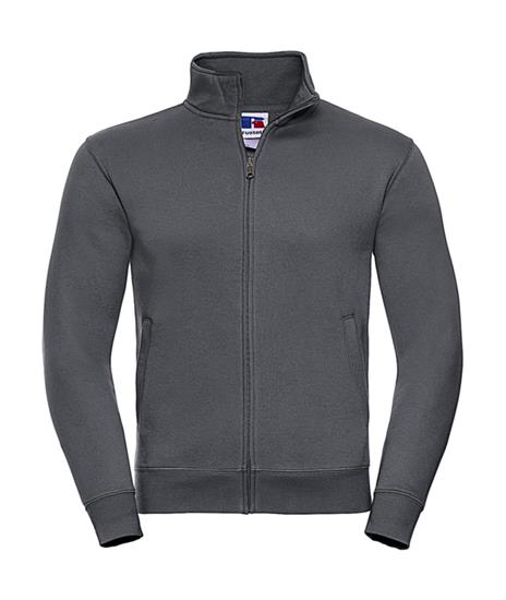 Sweatshirt Russell Authentic Zip med tryck Convoy Grey