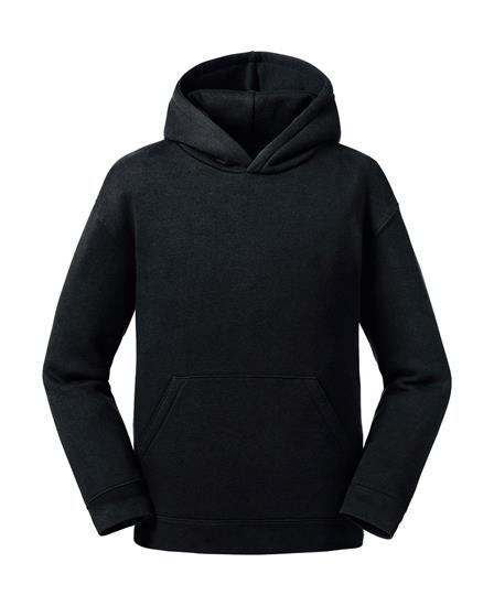 Hoodie Russell Authentic Barn med tryck Svart