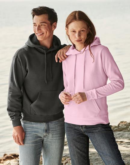 Hoodie Classic med tryck Royal