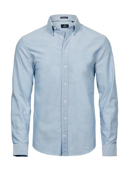 Skjorta TeeJays Perfect Oxford med tryck Ljusblå